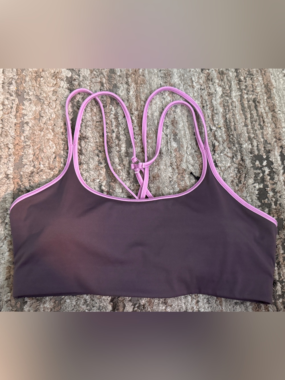 All Access Chorus Strappy Sports Bra in Purple